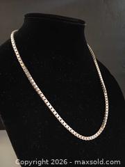 MaxSold Auction: 925 Silver Box Chain Necklace Marked  - Toronto (Ontario, Canada) PARTNER MANAGED Reseller Online Auction - Queen Street West