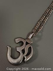 MaxSold Auction: 925 Silver Om Pendant Necklace Marked  - Toronto (Ontario, Canada) PARTNER MANAGED Reseller Online Auction - Queen Street West