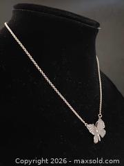 MaxSold Auction: 925 Silver Small Butterfly Pendant Necklace Marked  - Toronto (Ontario, Canada) PARTNER MANAGED Reseller Online Auction - Queen Street West