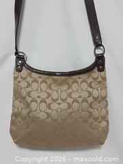 MaxSold Auction: Coach Penelope Signature Khaki Jacquard Hippie Crossbody Bag F19259 - Toronto (Ontario, Canada) PARTNER MANAGED Reseller Online Auction - Queen Street West