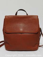 MaxSold Auction: Fossil Claire Brandy Leather Medium Backpack Bag  - Toronto (Ontario, Canada) PARTNER MANAGED Reseller Online Auction - Queen Street West
