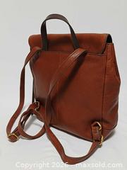 MaxSold Auction: Fossil Claire Brandy Leather Medium Backpack Bag  - Toronto (Ontario, Canada) PARTNER MANAGED Reseller Online Auction - Queen Street West