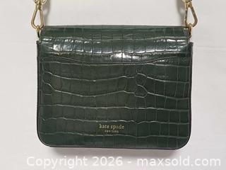 MaxSold Auction: Kate Spade NY Lovitt Deep Evergreen Croc Embossed Leather Small Crossbody Shoulder Bag - Toronto (Ontario, Canada) PARTNER MANAGED Reseller Online Auction - Queen Street West