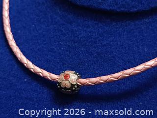 MaxSold Auction: Pandora Pink Braided Leather 925 Silver Clasp & Charm Necklace  - Toronto (Ontario, Canada) PARTNER MANAGED Reseller Online Auction - Queen Street West