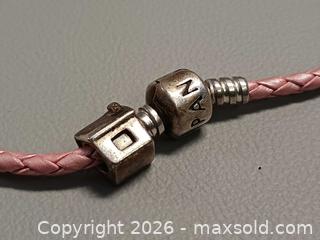 MaxSold Auction: Pandora Pink Braided Leather 925 Silver Clasp & Charm Necklace  - Toronto (Ontario, Canada) PARTNER MANAGED Reseller Online Auction - Queen Street West