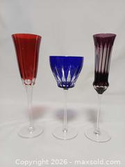 MaxSold Auction: Set Of 3 Birks Ajka Crystal Cut to Clear Color Wine Champagne Glass - Toronto (Ontario, Canada) PARTNER MANAGED Reseller Online Auction - Queen Street West