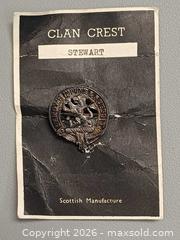 MaxSold Auction: Vintage 925 Silver Scottish Clan Badge Brooch Nemo Me Impune Lacesset - Toronto (Ontario, Canada) PARTNER MANAGED Reseller Online Auction - Queen Street West