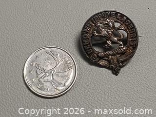MaxSold Auction: Vintage 925 Silver Scottish Clan Badge Brooch Nemo Me Impune Lacesset - Toronto (Ontario, Canada) PARTNER MANAGED Reseller Online Auction - Queen Street West