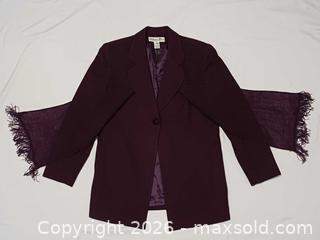 MaxSold Auction: Vintage Christian Dior Women's Deep Purple Pure Wool One Button Jacket Size 14 - Toronto (Ontario, Canada) PARTNER MANAGED Reseller Online Auction - Queen Street West