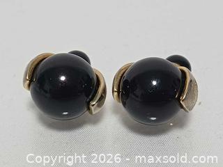 MaxSold Auction: Vintage Dior (Christian Dior) Gold Finish & Black Glass Bead Tribales Earrings  - Toronto (Ontario, Canada) PARTNER MANAGED Reseller Online Auction - Queen Street West