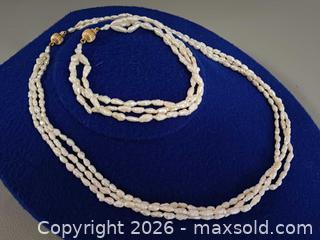 MaxSold Auction: Vintage Fresh Water Pearl Beads Necklace & Bracelet Set with 14K Gold Clasp - Toronto (Ontario, Canada) PARTNER MANAGED Reseller Online Auction - Queen Street West