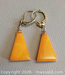 MaxSold Auction: Vintage Germany Butterscotch Amber With Gold Plated Metal Earrings  - Toronto (Ontario, Canada) PARTNER MANAGED Reseller Online Auction - Queen Street West