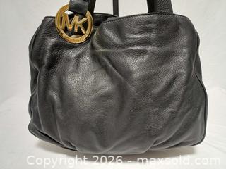 MaxSold Auction: Vintage Michael Kors FULTON Black Leather Satchel Shoulder Handbag  - Toronto (Ontario, Canada) PARTNER MANAGED Reseller Online Auction - Queen Street West