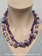 MaxSold Auction: Vintage Nature Fresh Water Pearl and Amethyst Beads Double Strands Necklace  - Toronto (Ontario, Canada) PARTNER MANAGED Reseller Online Auction - Queen Street West
