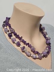 MaxSold Auction: Vintage Nature Fresh Water Pearl and Amethyst Beads Double Strands Necklace  - Toronto (Ontario, Canada) PARTNER MANAGED Reseller Online Auction - Queen Street West