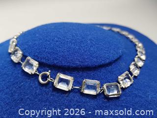 MaxSold Auction: Vintage Platinum & Clear Crystal Necklace Marked  - Toronto (Ontario, Canada) PARTNER MANAGED Reseller Online Auction - Queen Street West