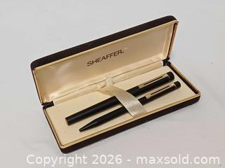 MaxSold Auction: Vintage Sheaffer Targa 1003 Fountain Pen 14K Gold Nib & Ballpoint Pen Set - Toronto (Ontario, Canada) PARTNER MANAGED Reseller Online Auction - Queen Street West