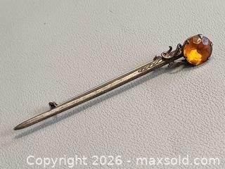 MaxSold Auction: Vintage Sterling Silver Scottish Brooch with Citrine Marked - Toronto (Ontario, Canada) PARTNER MANAGED Reseller Online Auction - Queen Street West
