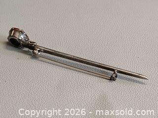 MaxSold Auction: Vintage Sterling Silver Scottish Brooch with Citrine Marked - Toronto (Ontario, Canada) PARTNER MANAGED Reseller Online Auction - Queen Street West