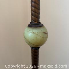 MaxSold Auction: Antique Metal Bridge Lamp with Dual Sockets & Uranium Glass Ball (Houze X) - Ottawa (Ontario, Canada) SELLER MANAGED Downsizing Online Auction - Valley Stream Drive (CONDO)