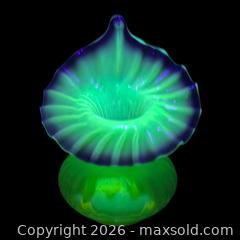 MaxSold Auction: Antique Stevens & Williams Uranium Glass Opalescent Iridescent Jack in the Pulpit Vase - Ottawa (Ontario, Canada) SELLER MANAGED Downsizing Online Auction - Valley Stream Drive (CONDO)