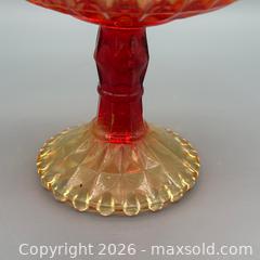 MaxSold Auction: Vintage Jeannette Windsor Amberina Colored Glass Pedestal Dish Compote Bowl 6" - Ottawa (Ontario, Canada) SELLER MANAGED Downsizing Online Auction - Valley Stream Drive (CONDO)