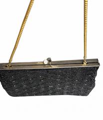 MaxSold Auction: Black Beaded Scallop Evening Clutch Frame Purse - Hayward (California, USA) SELLER MANAGED Reseller Online Auction - Oakhill Way