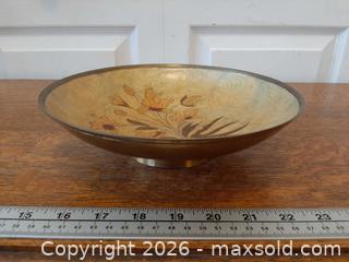 MaxSold Auction: Brass pedestal bowl with floral enamel decoration - London (Ontario, Canada) PARTNER MANAGED Downsizing Online Auction - Seymour Crescent