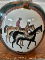 MaxSold Auction: Large WBI equestrian-themed hand-painted porcelain vase - London (Ontario, Canada) PARTNER MANAGED Downsizing Online Auction - Seymour Crescent