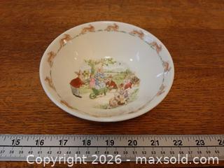 MaxSold Auction: Royal Doulton Bunnykins bone china bowl featuring the "Picnic" scene - London (Ontario, Canada) PARTNER MANAGED Downsizing Online Auction - Seymour Crescent