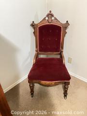MaxSold Auction: Antique 19th Century Victorian Parlour chair  - Greater Sudbury (Ontario, Canada) PARTNER MANAGED Estate Sale Online Auction -  Pebble Hill Place