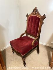 MaxSold Auction: Antique 19th Century Victorian Parlour chair  - Greater Sudbury (Ontario, Canada) PARTNER MANAGED Estate Sale Online Auction -  Pebble Hill Place
