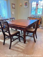 MaxSold Auction: Antique Solid Wood Dining Table with 4 Matching Chairs - Greater Sudbury (Ontario, Canada) PARTNER MANAGED Estate Sale Online Auction -  Pebble Hill Place
