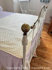 MaxSold Auction: Antique white & Brass Wrought Iron Bed-frame  - Greater Sudbury (Ontario, Canada) PARTNER MANAGED Estate Sale Online Auction -  Pebble Hill Place