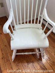 MaxSold Auction: Antique Wooden Spindle-Back Rocking Chair, White Painted - Greater Sudbury (Ontario, Canada) PARTNER MANAGED Estate Sale Online Auction -  Pebble Hill Place
