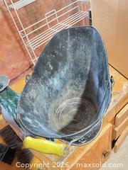 MaxSold Auction: Black Metal Coal Scuttle / Ash Bucket with Wooden-Grip Handle - Greater Sudbury (Ontario, Canada) PARTNER MANAGED Estate Sale Online Auction -  Pebble Hill Place