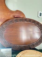 MaxSold Auction: Carved Wooden Oval Platter with Royal Worcester Egg Coddlers/ Bramhall Woodware UK - Greater Sudbury (Ontario, Canada) PARTNER MANAGED Estate Sale Online Auction -  Pebble Hill Place