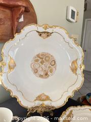 MaxSold Auction: Crown Imperial Porcelain Serving Platter, Plates & Two-Handled Soup Cups, Floral Gold - Greater Sudbury (Ontario, Canada) PARTNER MANAGED Estate Sale Online Auction -  Pebble Hill Place