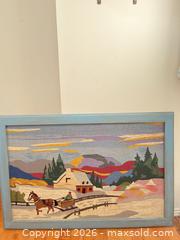 MaxSold Auction: Embroidered Winter Landscape with Horse and Sleigh, Painted Wood Frame - Greater Sudbury (Ontario, Canada) PARTNER MANAGED Estate Sale Online Auction -  Pebble Hill Place