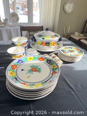 MaxSold Auction: Hand-Painted Juan F. Guerrero Ceramic Dinnerware Set- Mexico  - Greater Sudbury (Ontario, Canada) PARTNER MANAGED Estate Sale Online Auction -  Pebble Hill Place