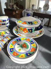 MaxSold Auction: Hand-Painted Juan F. Guerrero Ceramic Dinnerware Set- Mexico  - Greater Sudbury (Ontario, Canada) PARTNER MANAGED Estate Sale Online Auction -  Pebble Hill Place
