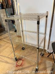 MaxSold Auction: Metal storage cart - castor wheels  - Greater Sudbury (Ontario, Canada) PARTNER MANAGED Estate Sale Online Auction -  Pebble Hill Place