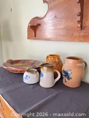 MaxSold Auction: Mexican Painted Serving Bowl with 4 Stoneware Crocks/Pitchers - Greater Sudbury (Ontario, Canada) PARTNER MANAGED Estate Sale Online Auction -  Pebble Hill Place