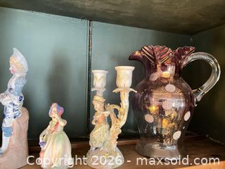 MaxSold Auction: Mixed Lot: Royal Doulton Porcelain Figurines & other, Glass Pitcher & Candle Holders - Greater Sudbury (Ontario, Canada) PARTNER MANAGED Estate Sale Online Auction -  Pebble Hill Place