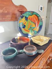 MaxSold Auction: Multicolor Fruit Motif Ceramic Baking & Serving Set (Canada) - Greater Sudbury (Ontario, Canada) PARTNER MANAGED Estate Sale Online Auction -  Pebble Hill Place