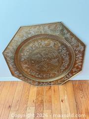 MaxSold Auction: Octagonal Brass Hand-Engraved Wall Plaque with Round Center - Greater Sudbury (Ontario, Canada) PARTNER MANAGED Estate Sale Online Auction -  Pebble Hill Place
