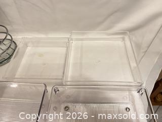 MaxSold Auction: Plastic clear storage containers/ drawer organizers/ metal organizer  - Greater Sudbury (Ontario, Canada) PARTNER MANAGED Estate Sale Online Auction -  Pebble Hill Place