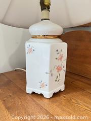 MaxSold Auction: Porcelain Lamp with floral design  - Greater Sudbury (Ontario, Canada) PARTNER MANAGED Estate Sale Online Auction -  Pebble Hill Place