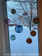 MaxSold Auction: Set of 9 Hand-Blown Glass Hanging Ornaments / Suncatchers - Greater Sudbury (Ontario, Canada) PARTNER MANAGED Estate Sale Online Auction -  Pebble Hill Place