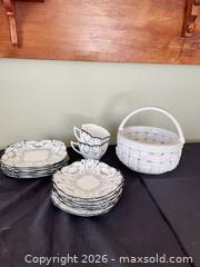 MaxSold Auction: Shelley (England) Bone China Teacups & Plates — White with Black Floral - Greater Sudbury (Ontario, Canada) PARTNER MANAGED Estate Sale Online Auction -  Pebble Hill Place